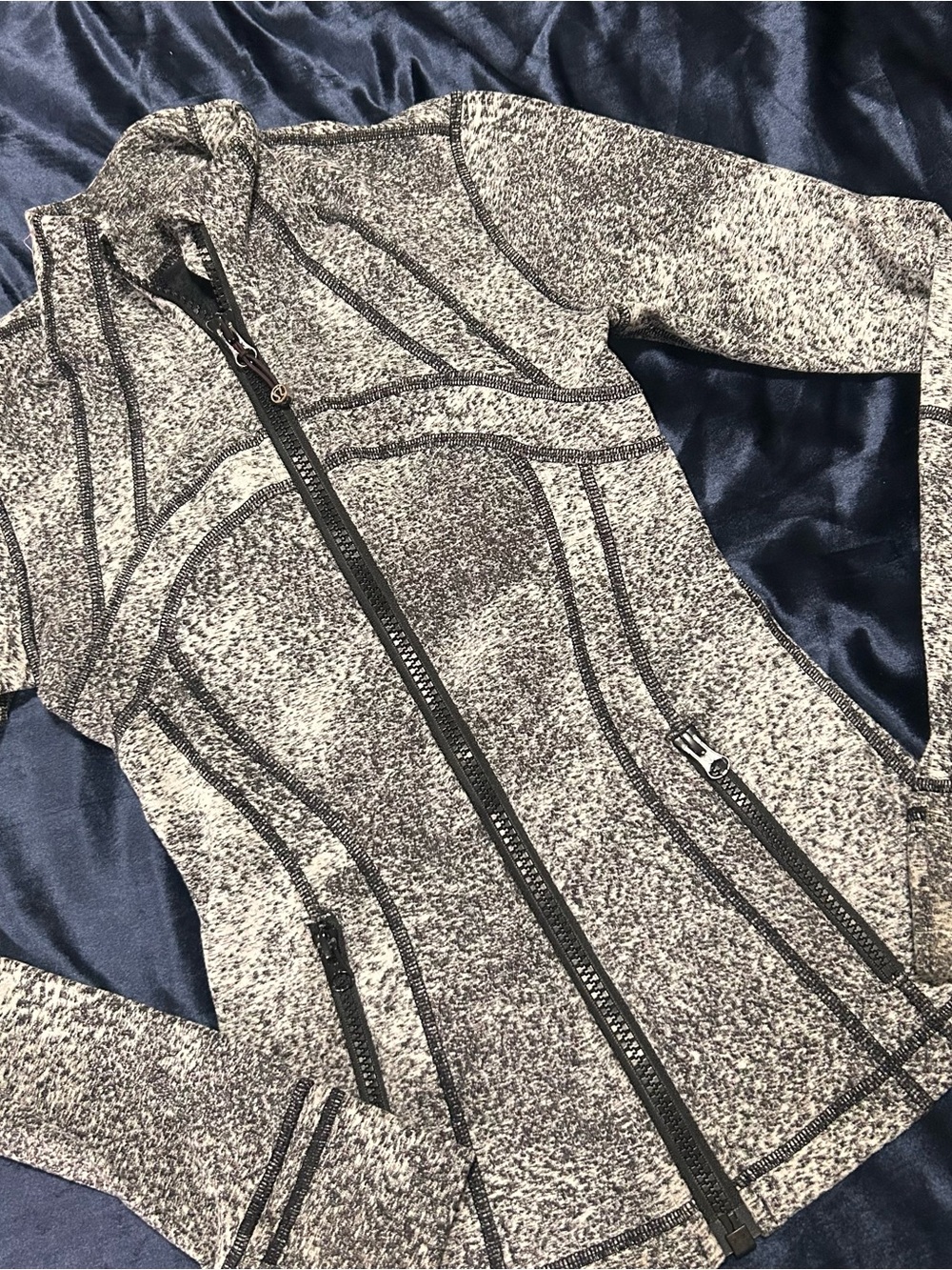lululemon Grey Marled Full-Zip Jacket